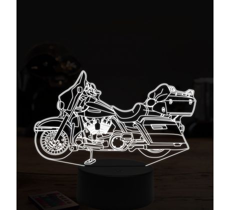 Beling 3D lampa,harley davidson electra glid, 7 farebná ZZ39