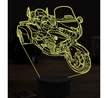 Beling 3D lampa,Honda trojkolka, 7 farebná ZZ49