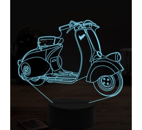 Beling 3D lampa,Vespa 98, 7 farebná ZZ62