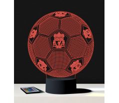 Beling 3D lampa, Lopta  s logom Liverpool, 7 farebná S198