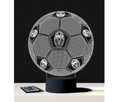 Beling 3D lampa, Lopta  s logom Juventus, 7 farebná S197