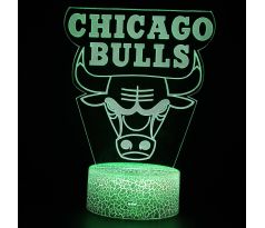 Beling 3D lampa, 3D lampa Chicago Bulls, 7 farebná LKAX54F