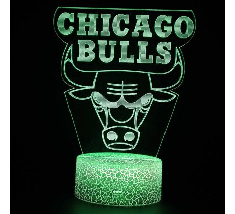 Beling 3D lampa, 3D lampa Chicago Bulls, 7 farebná LKAX54F