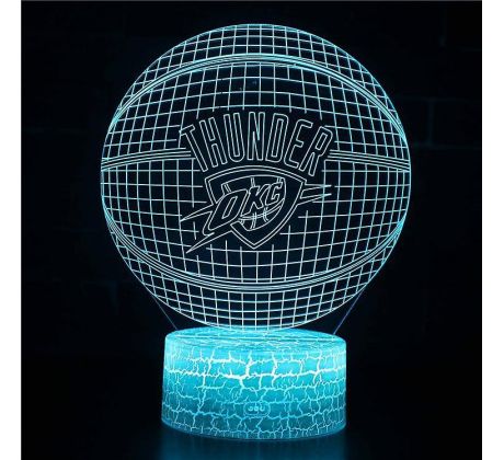 Beling 3D lampa,Oklahoma City Thunder, 16 farebná QX11