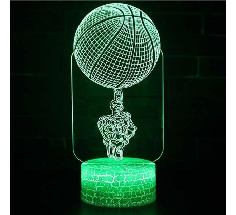 Beling 3D lampa,Basketbal spin,16 farebná QX16