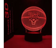 Beling ,3D lampa Chicago Bulls 2, 7 farebná QX17