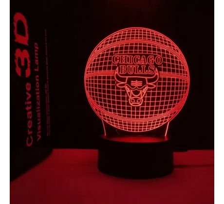 Beling ,3D lampa Chicago Bulls 2, 7 farebná QX17