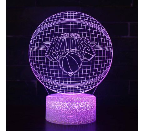 Beling ,3D lampa New York Knicks, 7 farebná QX18