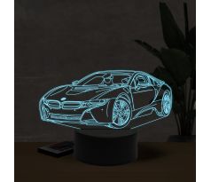 Beling 3D lampa, BMW I8, 7 farebná ZZI28