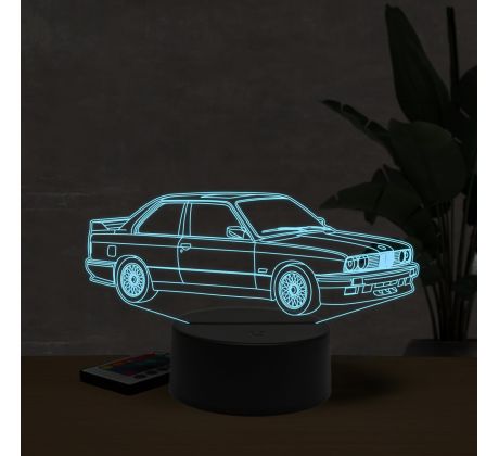 Beling 3D lampa,BMW M3 coupe E30, 7 farebná ZZI20