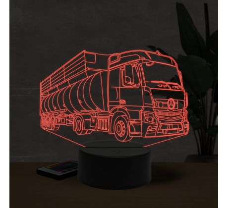 Beling 3D lampa, Mercedes Actros fuel truck, 7 farebná O13