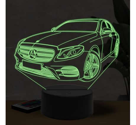 Beling 3D lampa, Mercedes E200, 7 farebná O10