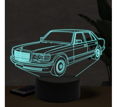 Beling 3D lampa, Mercedes-Benz 300 SEL W126, 7 farebná O8