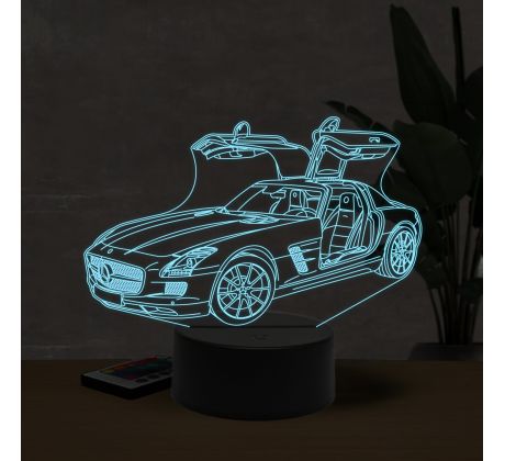 Beling 3D lampa, Mercedes Benz SLS AMG GT, 7 farebná O4