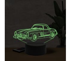 Beling 3D lampa,1958 Mercedes 300SL coupe, 7 farebná O3