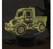 Beling 3D lampa, Mercedes Unimog, 7 farebná O27