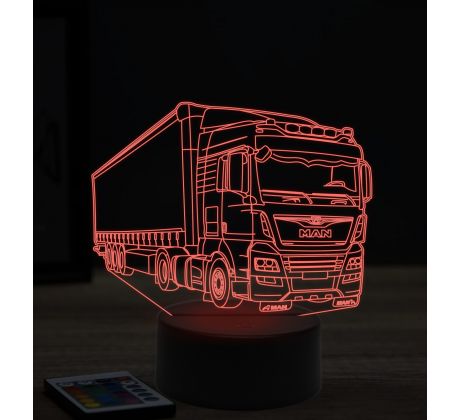 Beling 3D lampa, MAN s prívesom, 7 farebná K7