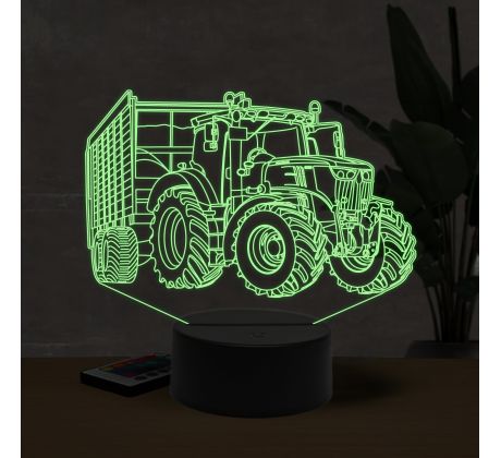 Beling 3D lampa, John Deere 6100 whith trailer, 16 farebná U9