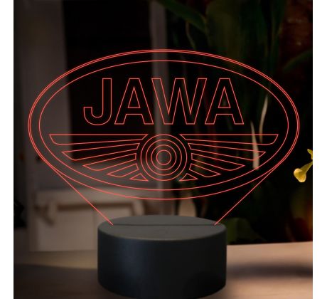 Beling 3D lampa,Jawa logo, 7 farebná GF28