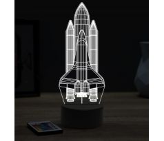 Beling 3D lampa,Raketoplán,16 farebná ULA70