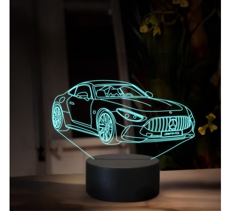 Beling 3D lampa, Mercedes AMG GT, 16 farebná O29