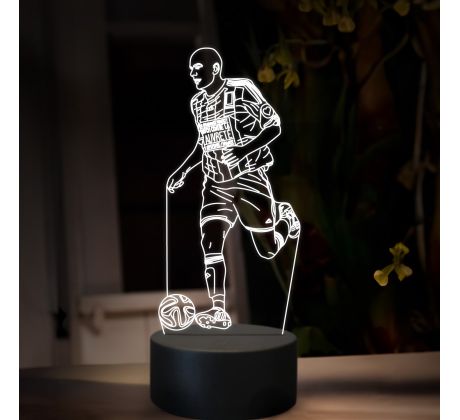 Beling 3D lampa,Zinedine Zidane, 7 farebná TZ26