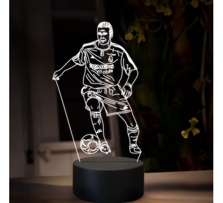 Beling 3D lampa,David Backham, 7 farebná TZ10