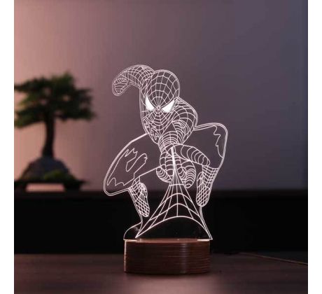 Beling Detská lampa, Spider Man, 7 farebná QS347