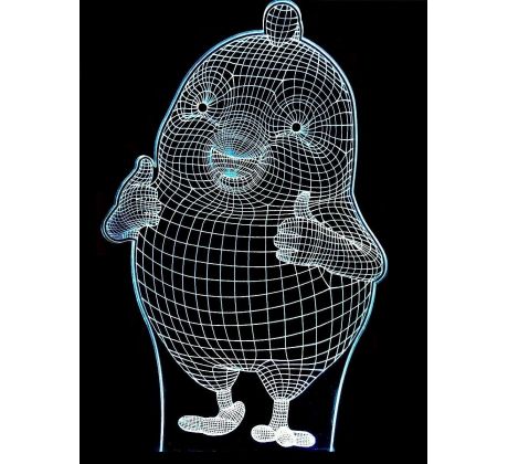 Beling Detská lampa, kura-porg, 7 farebná QS426
