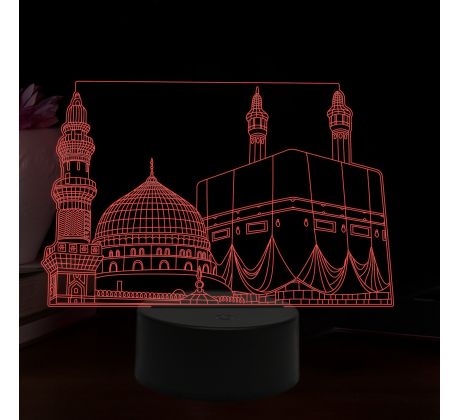 Beling 3D lampa, Makka Medina, 16 farebná,AA3
