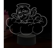 Beling 3D lampa, Spiaci anjel, 16 farebná,AA5