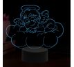 Beling 3D lampa, Spiaci anjel, 16 farebná,AA5