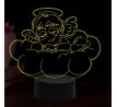 Beling 3D lampa, Spiaci anjel, 16 farebná,AA5