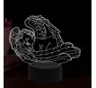 Beling 3D lampa, Spiaci anjel dieťa, 16 farebná,AA6