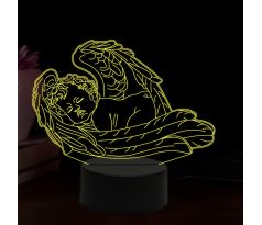Beling 3D lampa, Spiaci anjel dieťa, 16 farebná,AA6