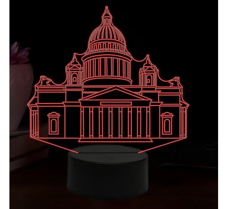 Beling 3D lampa, Chrám sv. Izáka, 16 farebná,AA7