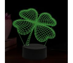 Beling 3D lampa, Štvorlístok, 16 farebná,AA8