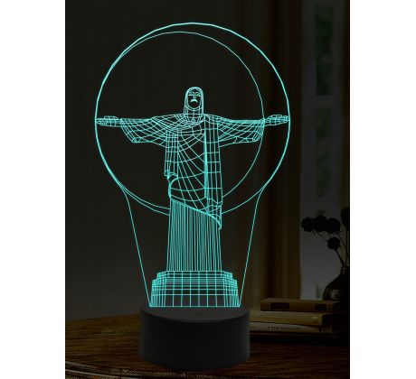 Beling 3D lampa, Kristus, 16 farebná,AA12