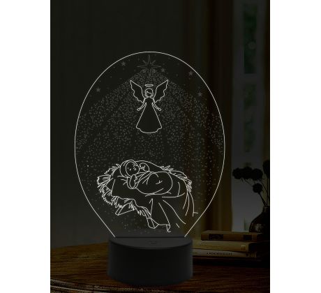 Beling 3D lampa, Svetlo novorodeného anjela, 16 farebná,AA17