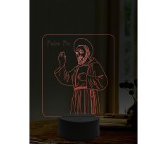 Beling 3D lampa, Otec Pio, 16 farebná,AA18