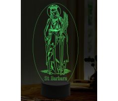 Beling 3D lampa, SVätá Barbara, 16 farebná,AA19