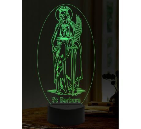 Beling 3D lampa, SVätá Barbara, 16 farebná,AA19