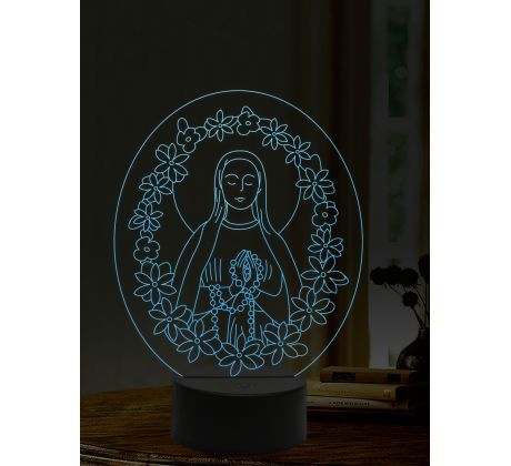 Beling 3D lampa, Panna Mária, 16 farebná,AA20