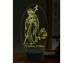 Beling 3D lampa, Svätý Anton, 16 farebná,AA24