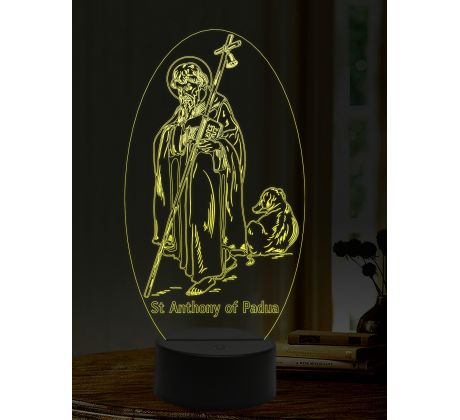 Beling 3D lampa, Svätý Anton, 16 farebná,AA24