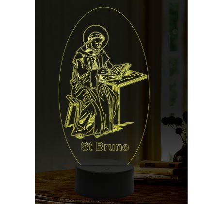 Beling 3D lampa, Svätý Bruno, 16 farebná,AA27