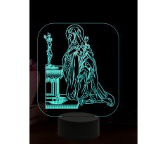 Beling 3D lampa, Svätá Margita Uhorská, 16 farebná,AA29