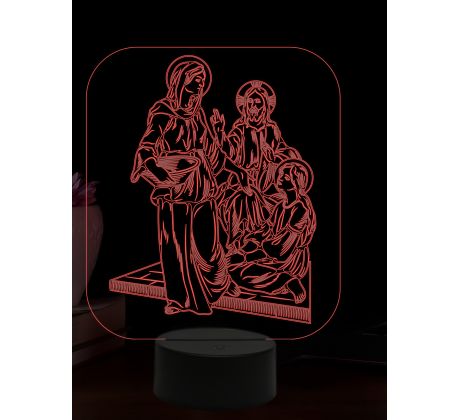 Beling 3D lampa, Svätá Marta, 16 farebná,AA31