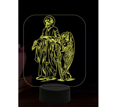 Beling 3D lampa, Svätý Matúš a anjel, 16 farebná,AA33