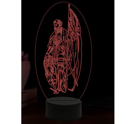 Beling 3D lampa, Svätý Maurícius, 16 farebná,AA38